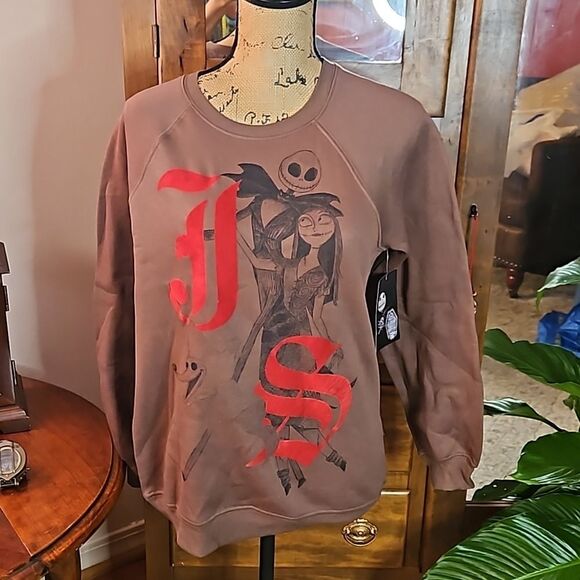NWT Disney's Nightmare Before Christmas brown Sweatshirt size Small - Picture 3 of 12